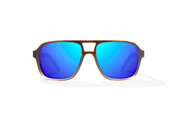 Whiskey Fade Gloss / Blue Mirror / Glass Lenses