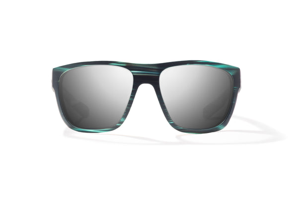 Blue Grass Matte / Silver Mirror / Glass Lenses